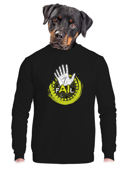AI Fail unisex mikina bez kapuce Black