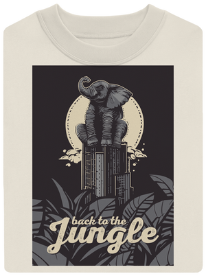 Back to the jungle unisex mikina bez kapuce Off White