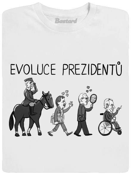 Evoluce prezidentů pánské dlouhý rukáv White
