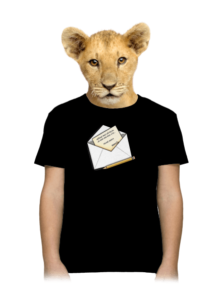 Dopis učitelce dětské tričko Black