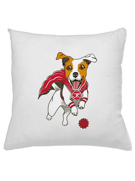 Jack Russell polštář White