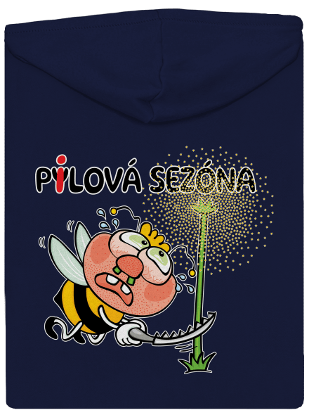 Pylová sezóna pánská mikina na zip Navy