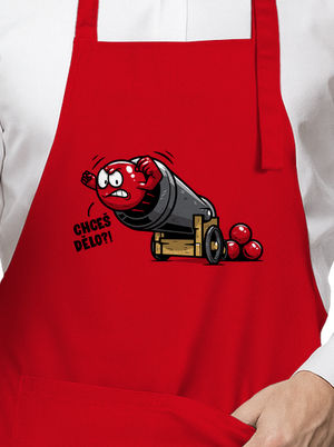 Chceš dělo? zástěra Red