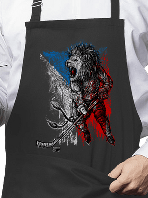 Hokejový lev zástěra Dark Grey