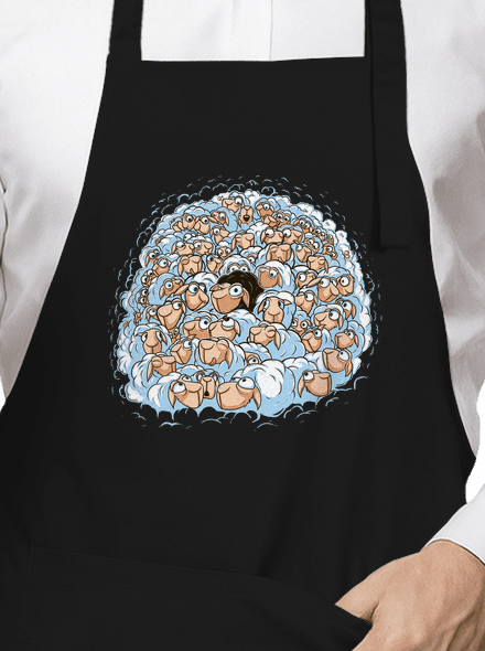 Nejdu s davem zástěra Black