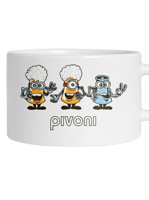 Pivoni hrnek makronka White