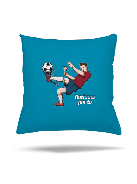 Natřeme jim to - Fotbal polštář Blue Turquoise