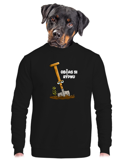 Občas si rýpnu unisex mikina bez kapuce Black