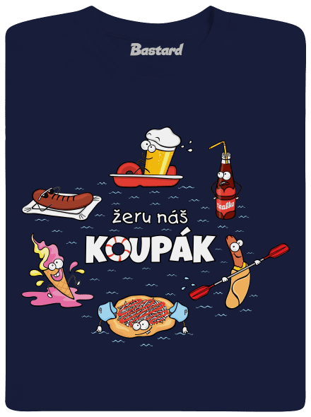 Český koupák pánské tričko Navy