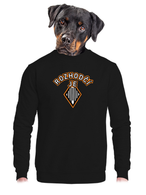 unisex mikina bez kapuce