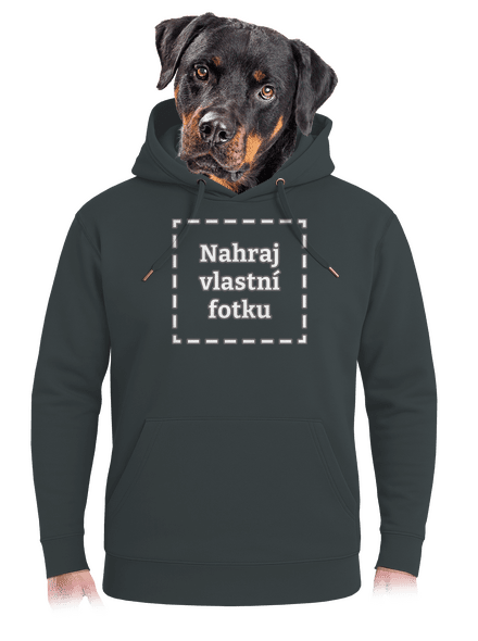 Vlastní potisk unisex mikina premium Charcoal