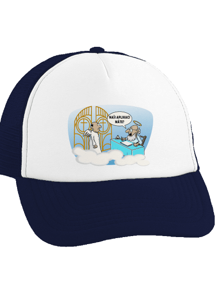 Nebeská aplikace kšiltovka truckerka French Navy cap