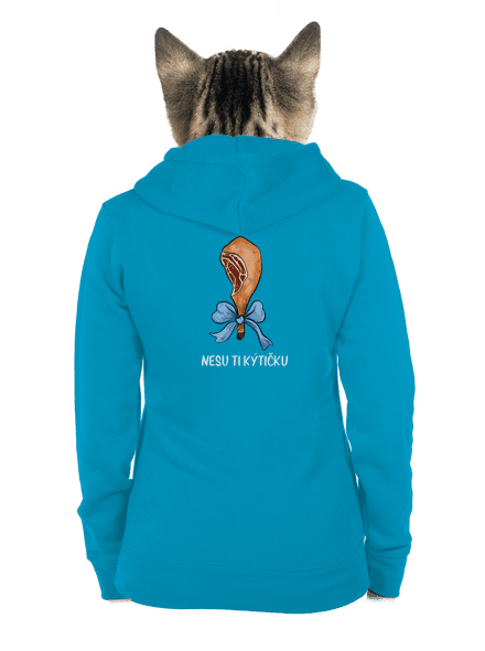Nesu ti kýtičku dámská mikina na zip Blue Atol