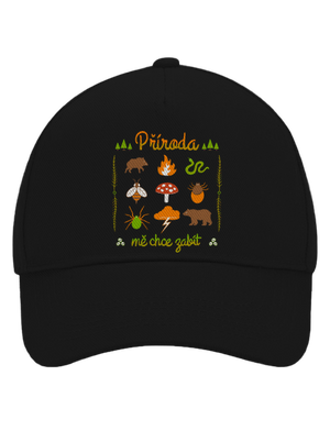 Příroda mě chce zabít kšiltovka baseballka Black