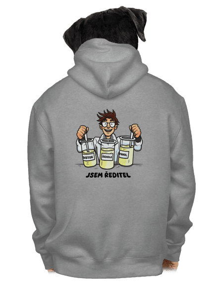 Jsem ředitel pánská mikina na zip Light Melange