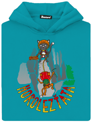 Horolezťata dětská mikina klokanka Hawaiian Blue