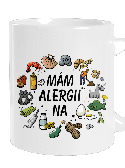 Mám alergii na... + fix velký hrnek White