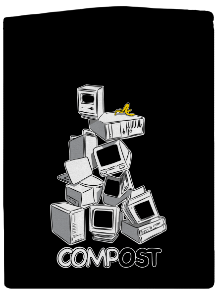 Compost dámská mikina na zip Black