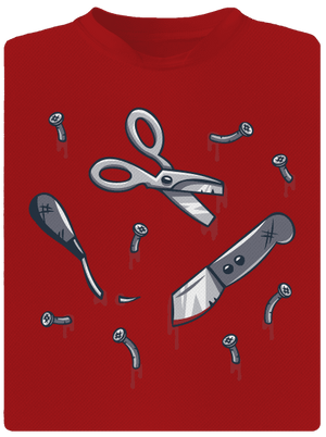 Halloween nářadí pánské sportovní tričko Red Mal