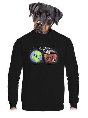 unisex mikina bez kapuce