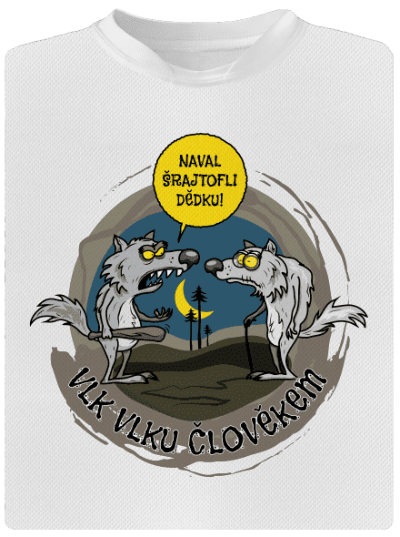 Vlk vlku člověkem dětské sportovní tričko White