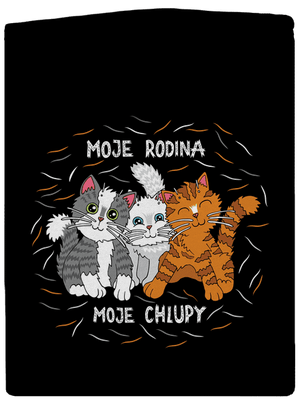 Moje rodina pánská mikina na zip Black