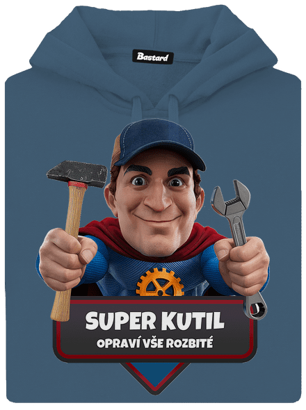 Super táta dámská mikina klokanka Denim