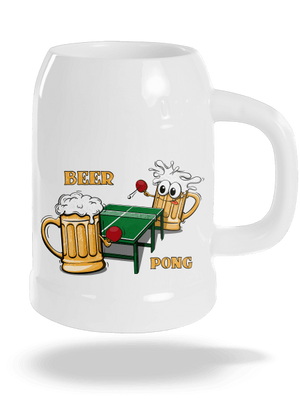 Beer pong půllitr White