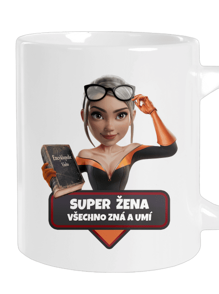 Super máma velký hrnek White
