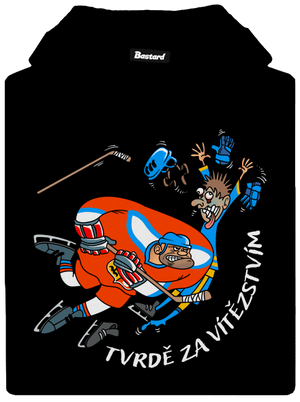 Tvrdě za vítězstvím pánská mikina klokanka Black