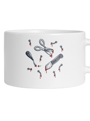 Halloween nářadí hrnek makronka White