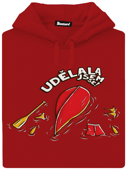 Udělal jsem se dámská mikina klokanka Red Mal