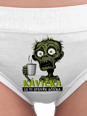 Zombie kávička dámské kalhotky White