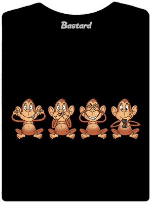 Opička s mobilem dámské tričko Black