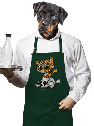 Tygřík zástěra Bottle Green