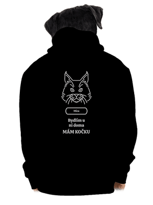 Nemůžu, mám kočku pánská mikina na zip Black