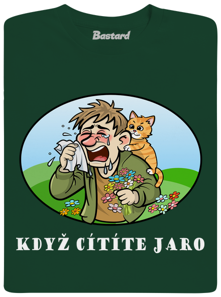 Cítíte jaro dětské tričko Bottle Green