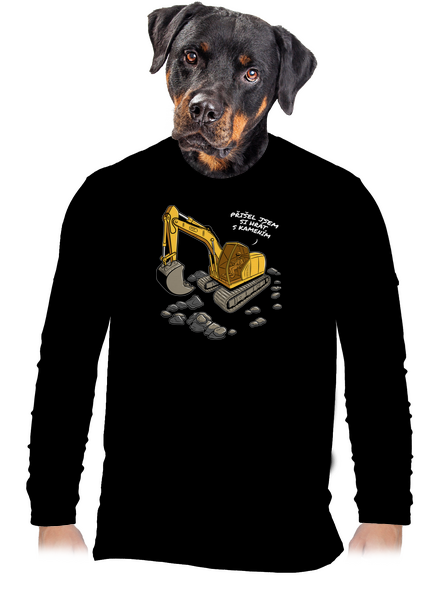 Hrát s kamením pánské dlouhý rukáv Black