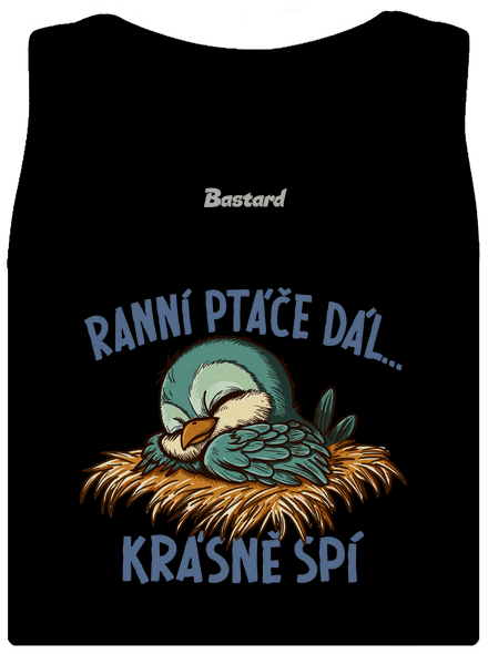 Ranní ptáče spí dámské tílko klasické Black