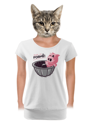 Ve formě dámské tričko s lemem White