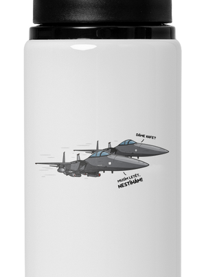 Stíhačka nestíhá lahev na vodu White