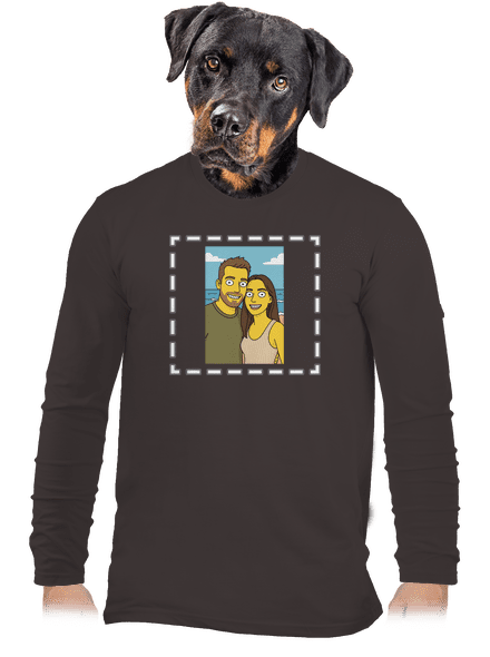 Simpsonovi z vlastní fotky pánské dlouhý rukáv Bear Brown