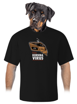 Korunavirus v peněžence unisex tričko oversized Black