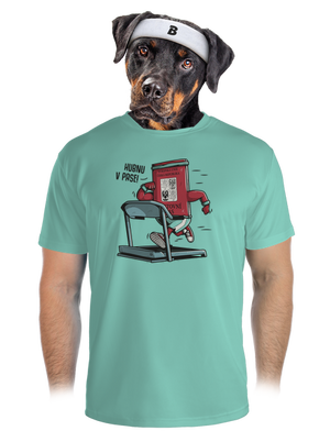 Hubnu v pase pánské sportovní tričko Mint Mal