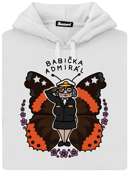 Babička admirál dámská mikina klokanka White