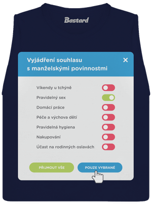 Manželské povinnosti dámské tílko volné Navy