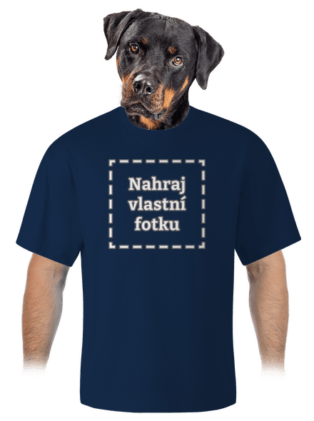 Vlastní potisk unisex tričko oversized Midnight Blue