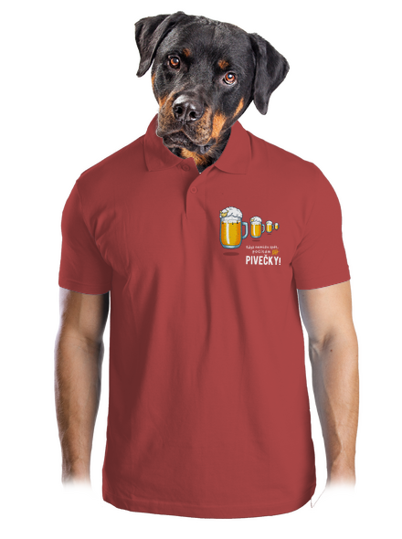 Pivečka pánská polokošile Burgundy
