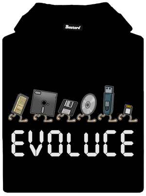 Evoluce úložiště pánská mikina klokanka Black