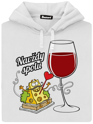 Navždy spolu dámská mikina klokanka White